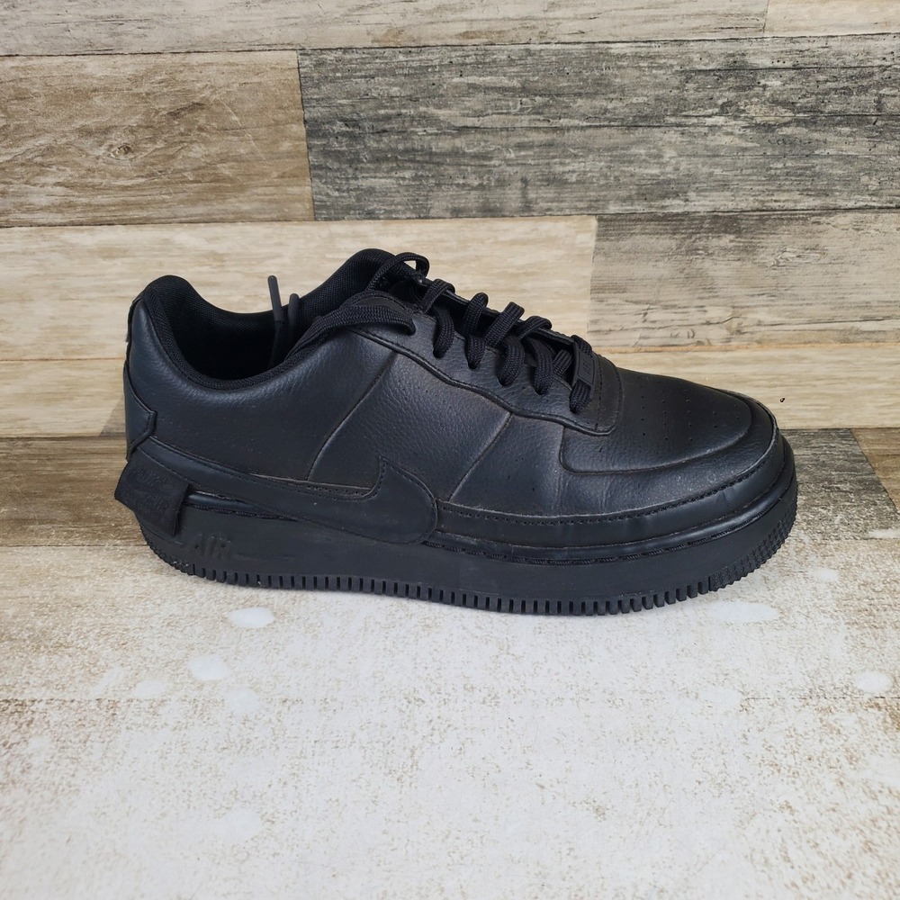 Nike Air Force 1 Jester XX Womens Shoes Sz 10 Triple Black Leather Sneakers